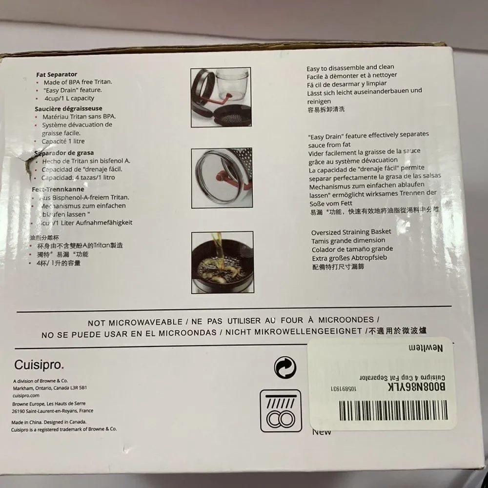Cuisipro 4 cup fat separator